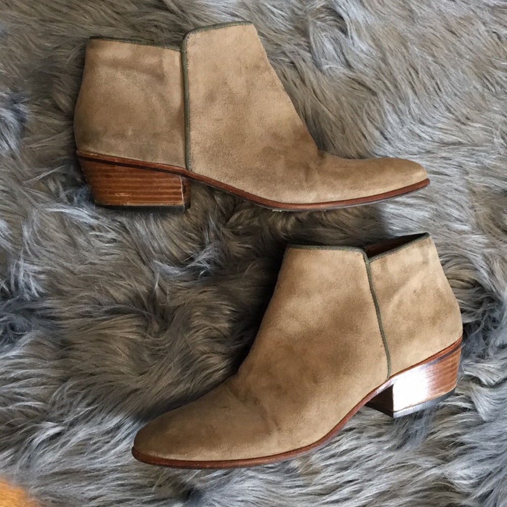 🍂Sam Edelman Taupe Suede Ankle Booties